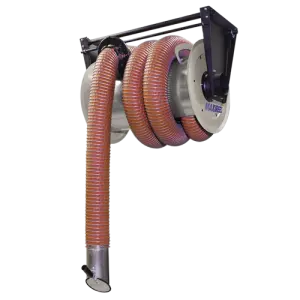 Exhaust hose reel system